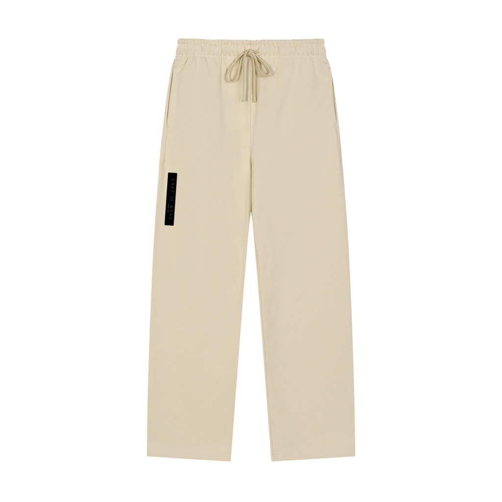 Solid Color Straight-Leg Sweatpants