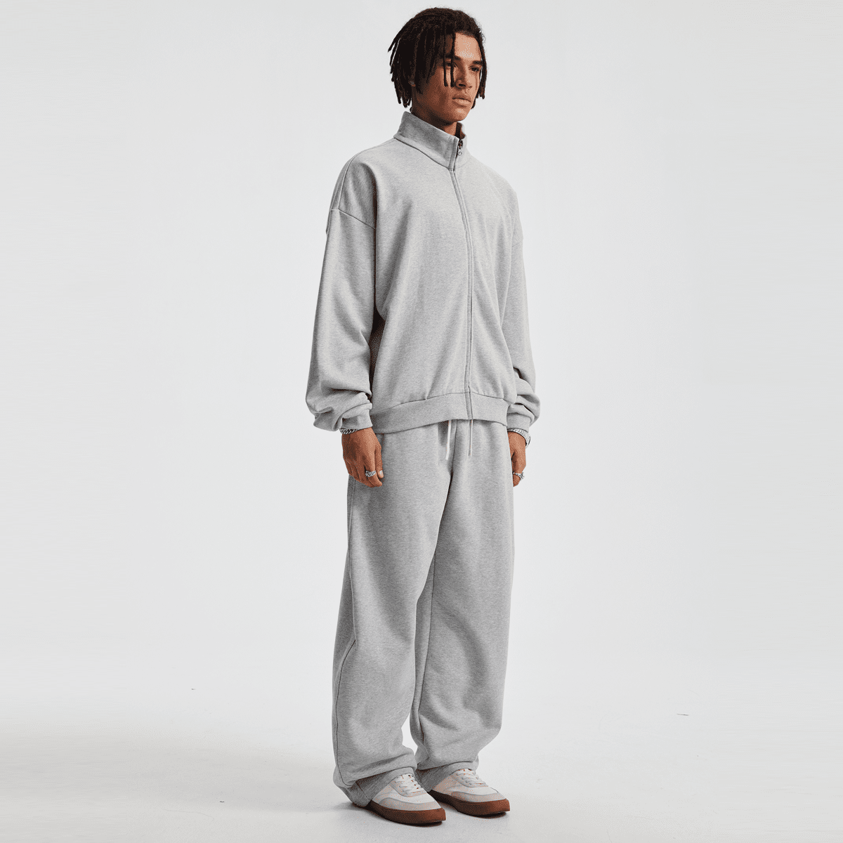 Unisex Brushed Stand-collar Zip-up Jacket（410GSM）