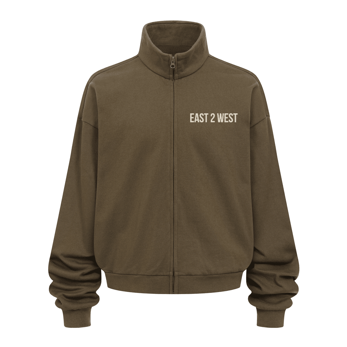 Unisex Brushed Stand-collar Zip-up Jacket（410GSM）