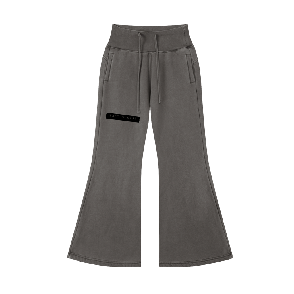 Vintage Washed Flared Fleece Pants