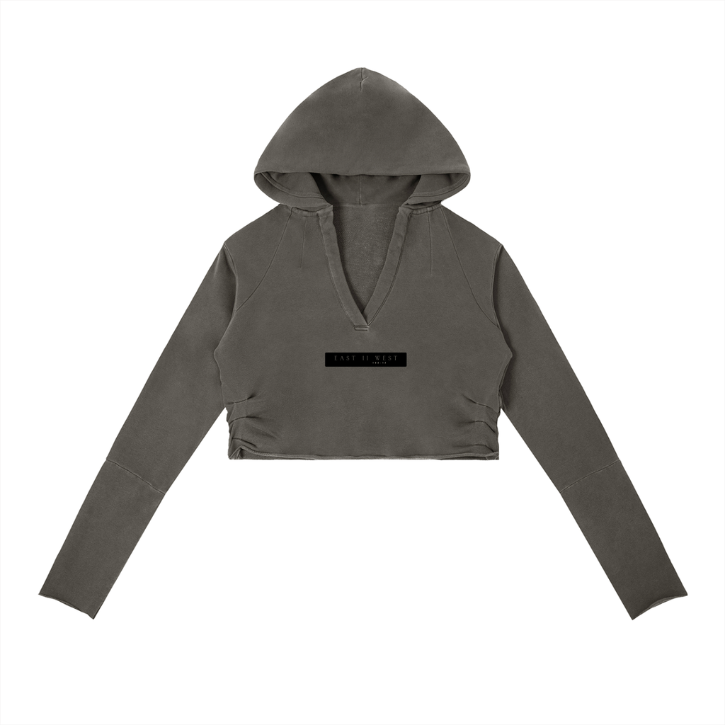 Vintage Washed Raw Edge Hoodie