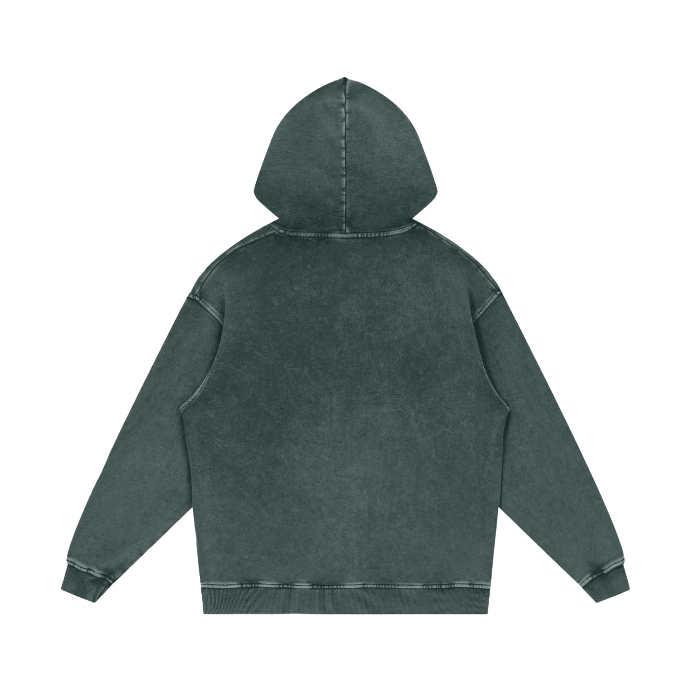 E2W Logo Snow Washed Loose Cotton Hoodie