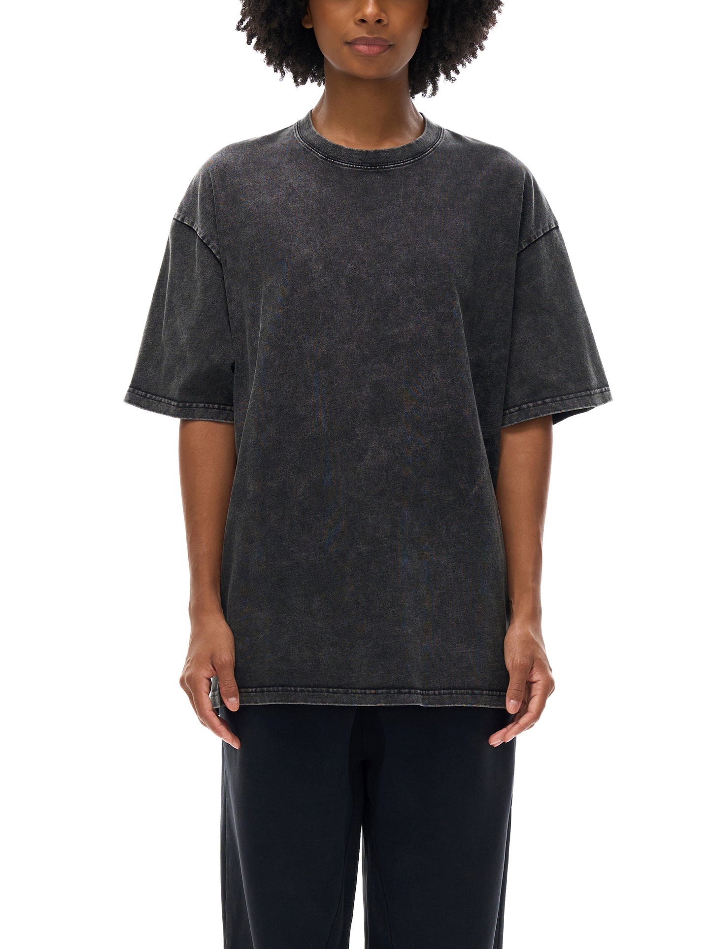 East 2 West Snow Washed Oversized Cotton T-Shirt
