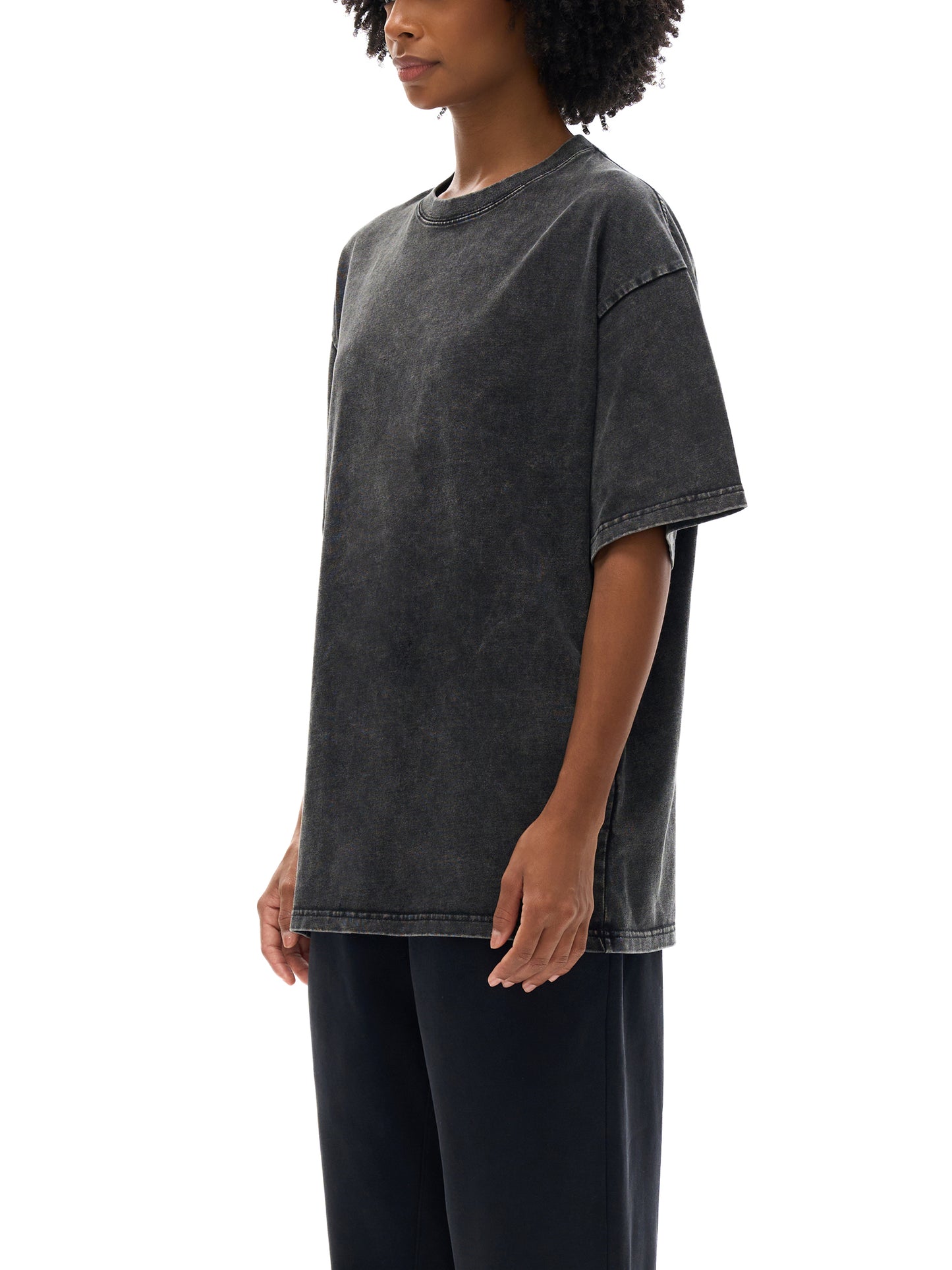 East 2 West Snow Washed Oversized Cotton T-Shirt